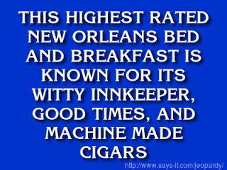The #1 Bed and Breakfast in New Orleans.