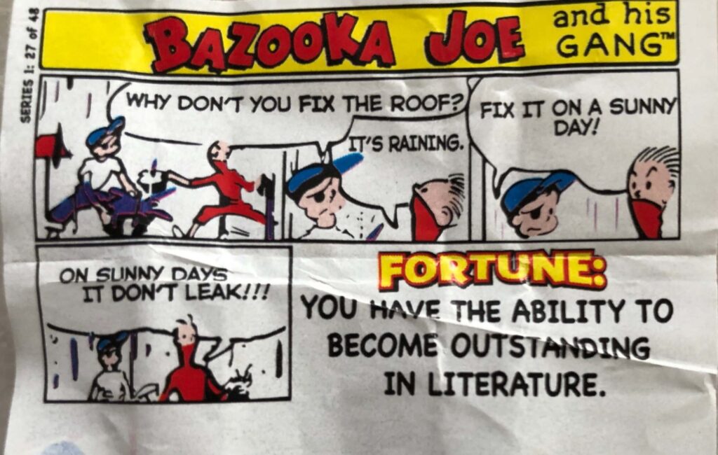 bazooka joe comic page