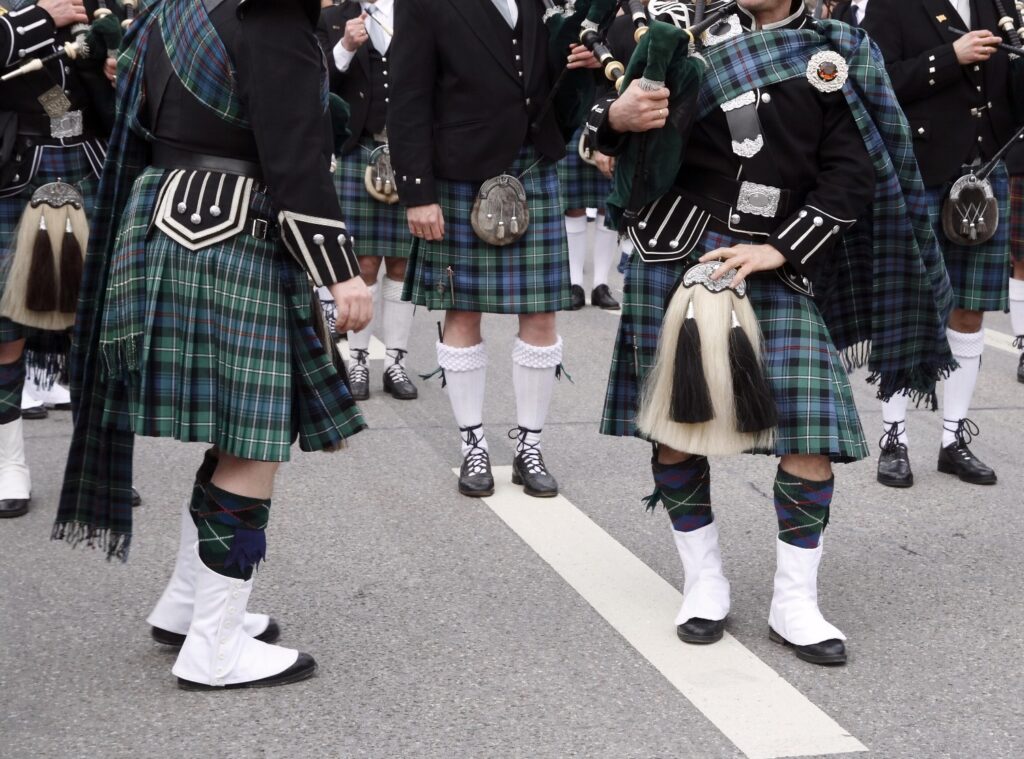 Men parading for St. Paddy's Day in New Orleans