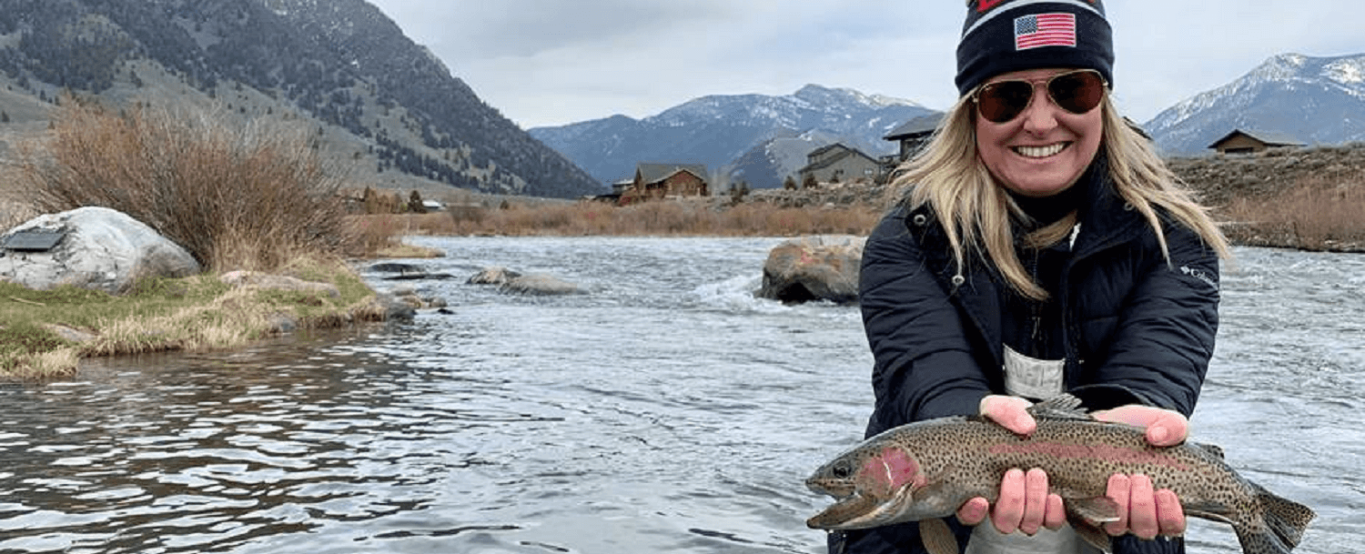 woman holding fish