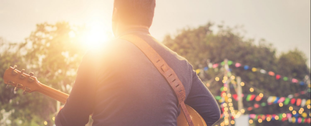 man playing guitar