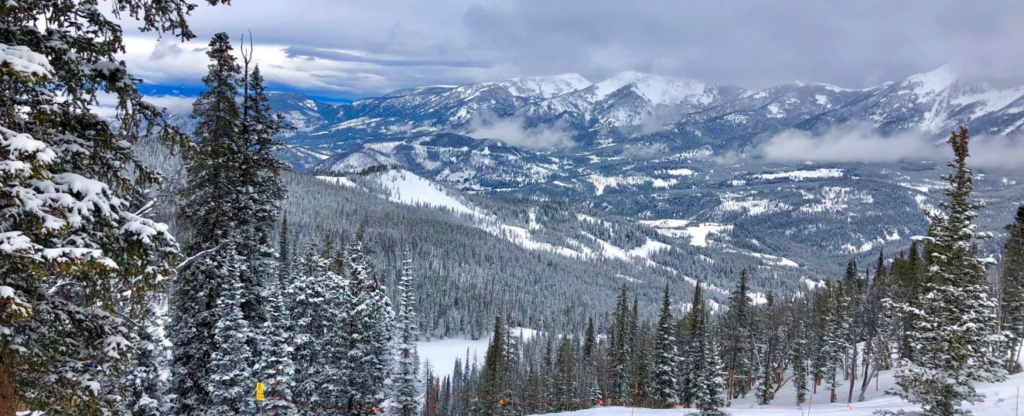 snowy mountain range