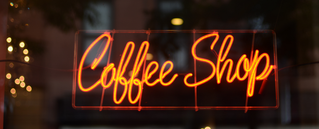 neon coffee shop sign