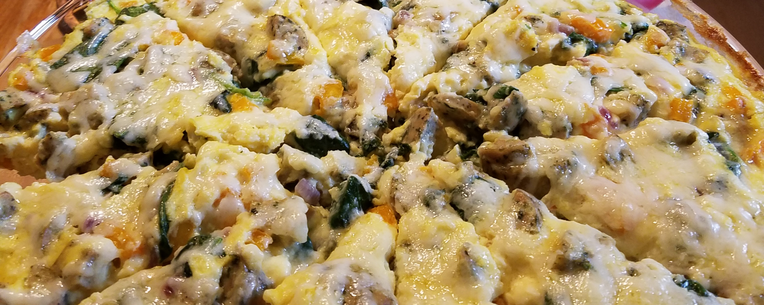 Chicken Sausage, Spinach Egg Fritatta