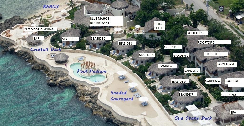 Aerial view of wedding locations