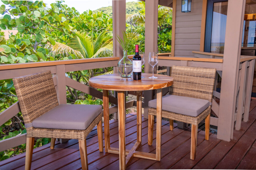 luxury waterfront bungalow exterior deck