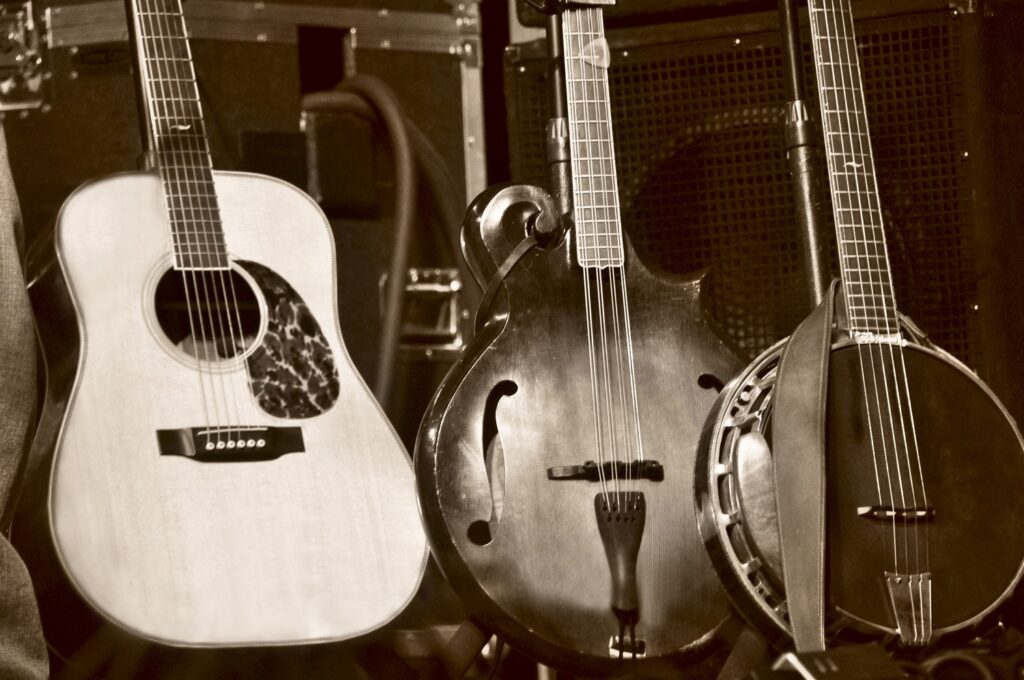 guitars and banjo