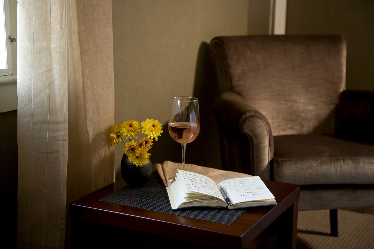 Wine and a book