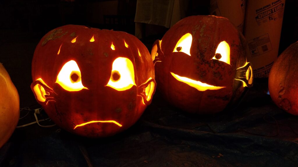 pumpkin faces carved