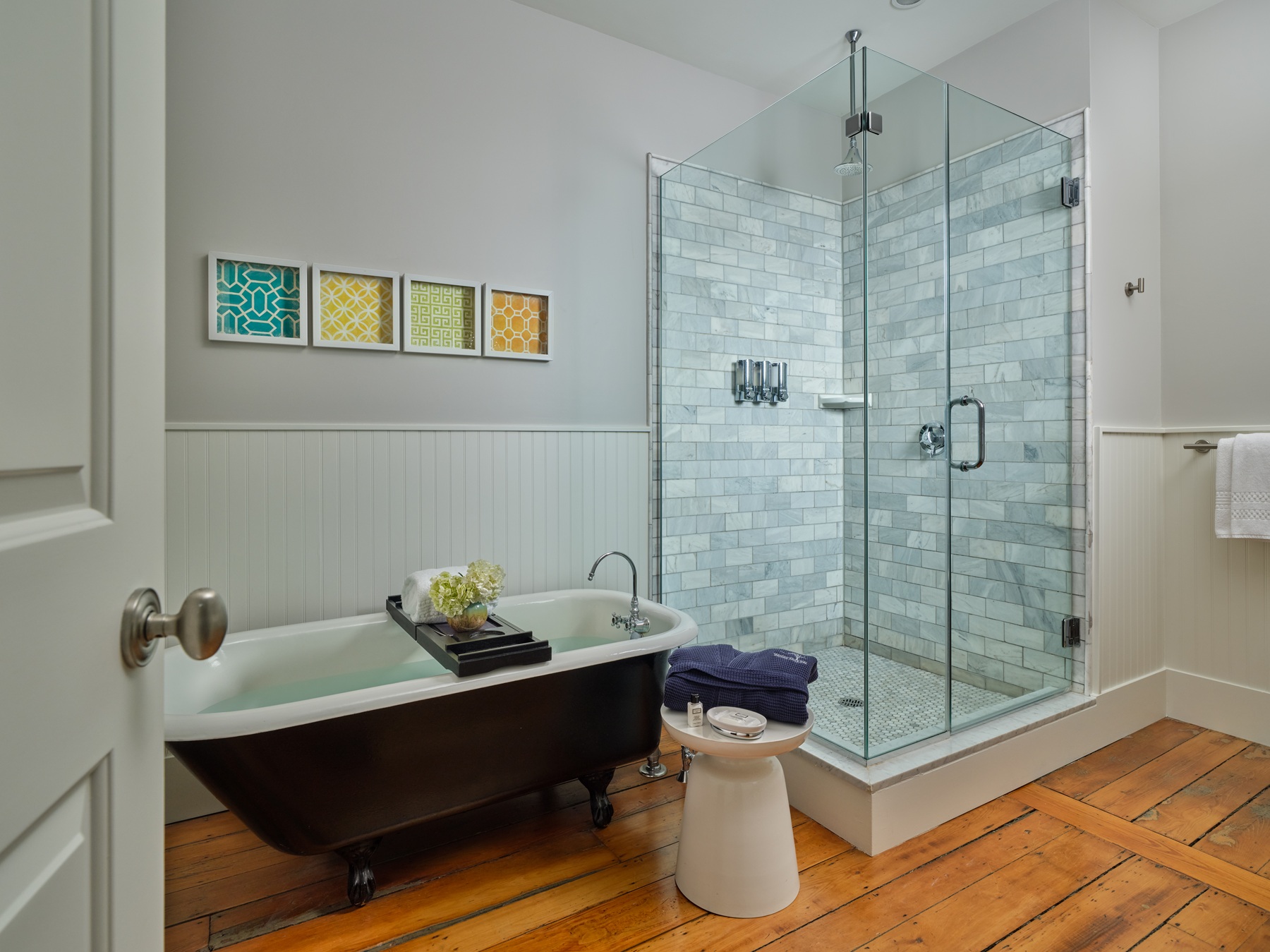 Bathroom with shower and tub - Nobska
