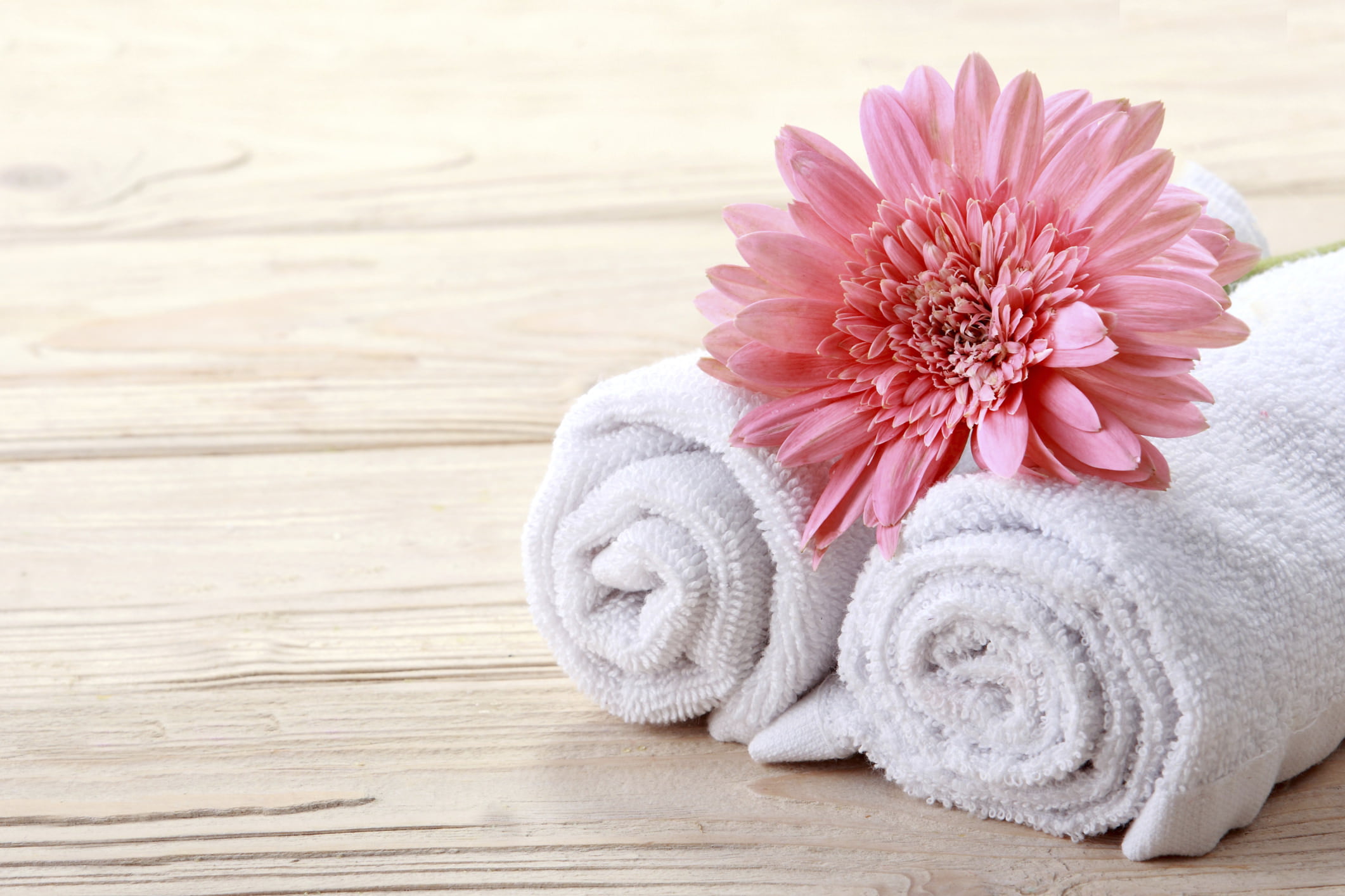 Spa Towels with Flower