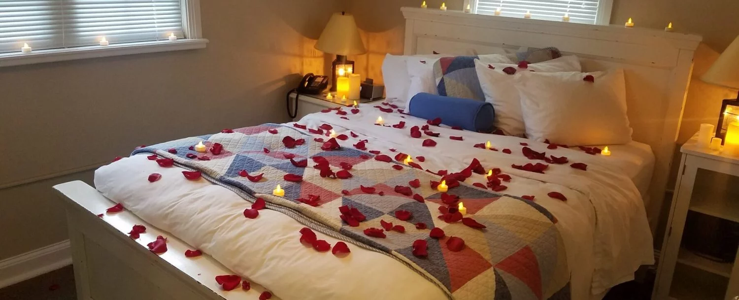 Rose Petals on the Bed