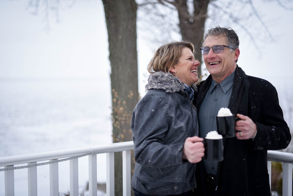 Couple with Hot CoCo at The Lakehouse Inn