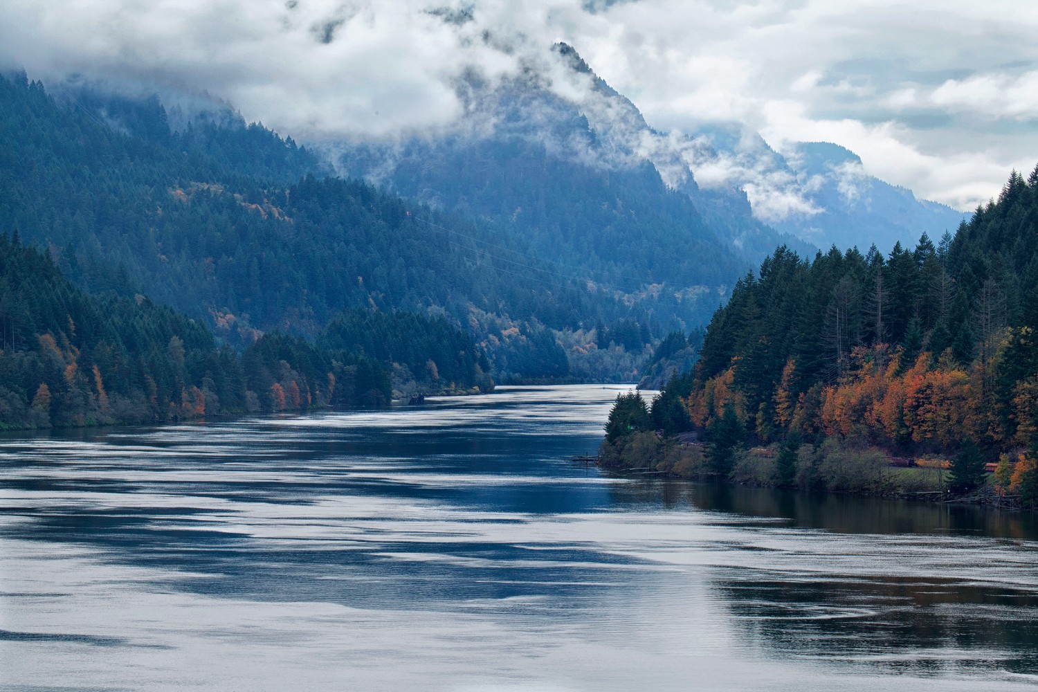 River winding through scenic Washington